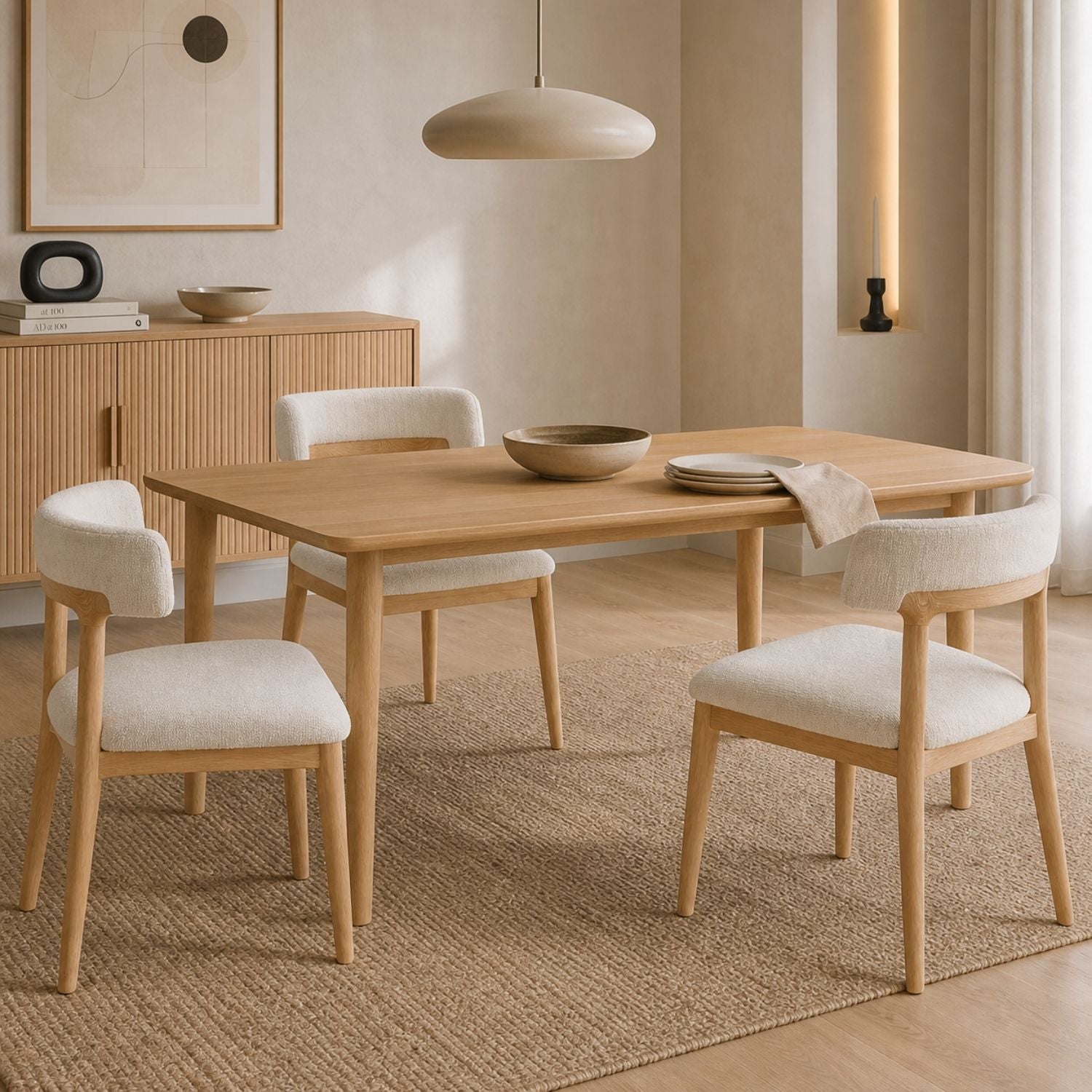 Scandi Solid Oak Wood Dining Chair