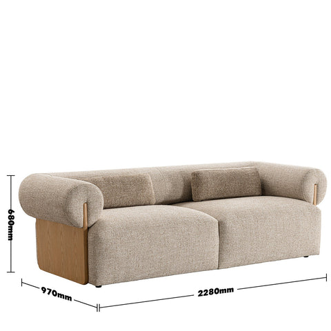 Cillian 3 Seater Fabric Sofa