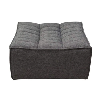 Scoop Square Ottoman - Grey/Blue