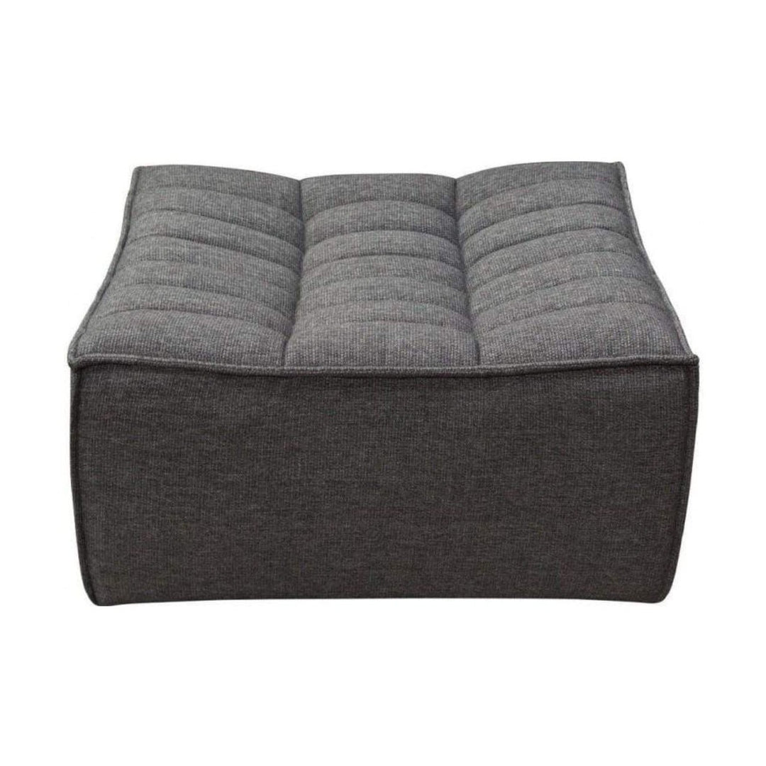 Scoop Square Ottoman - Grey/Blue