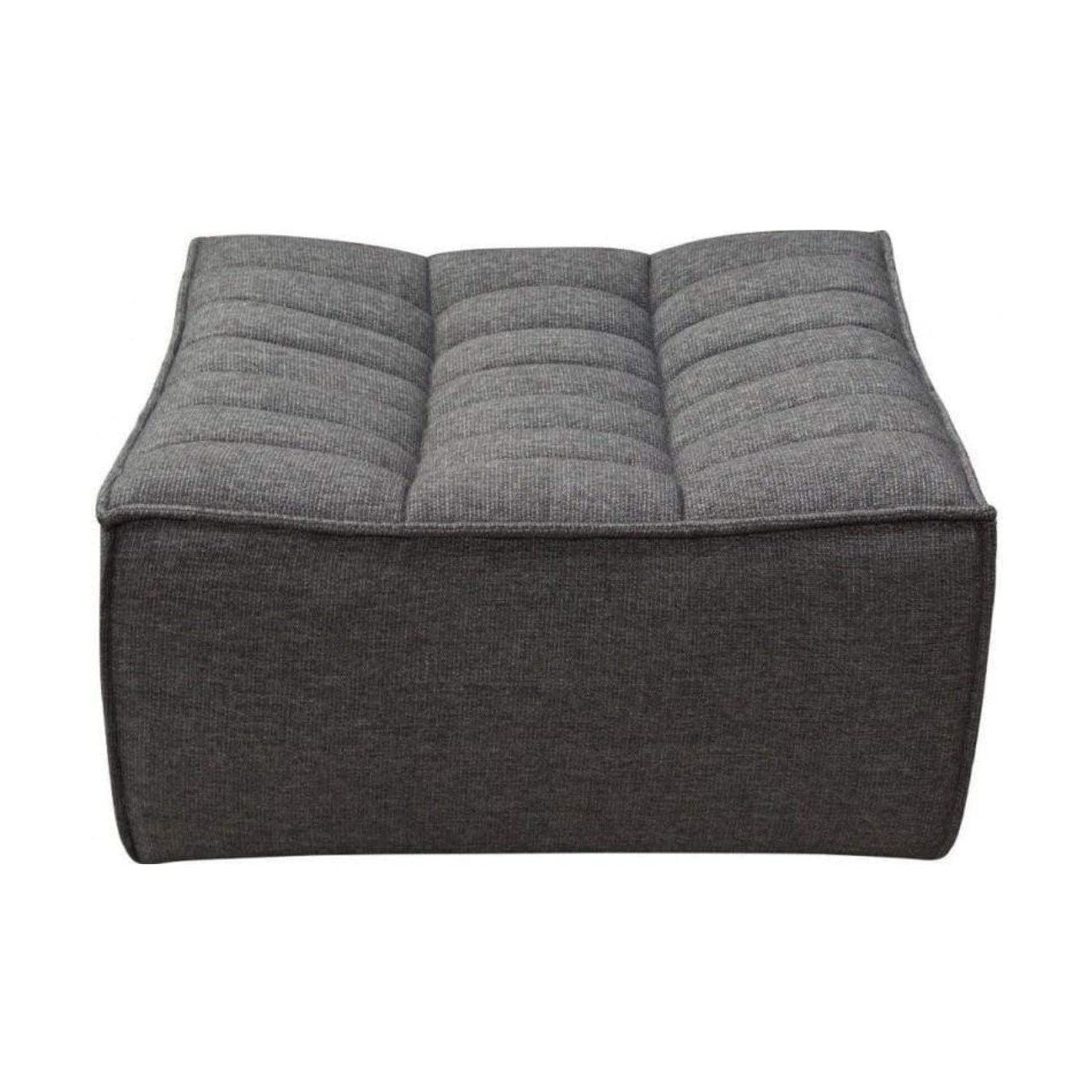 Scoop Square Ottoman - Grey/Blue