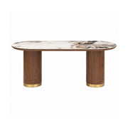 Scottsdale Ceramic Top and Wooden Base Dining Table