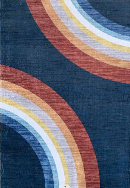 Daisy Rainbow Arc Area Rug – 5x8