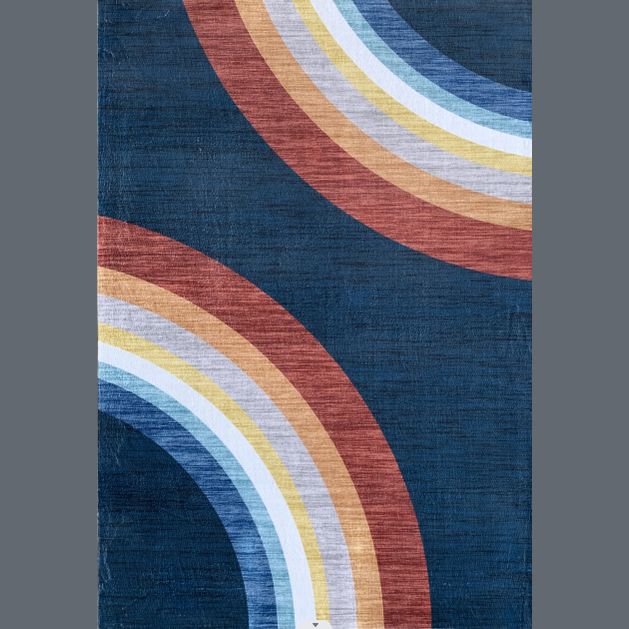 Daisy Rainbow Arc Area Rug – 5x8