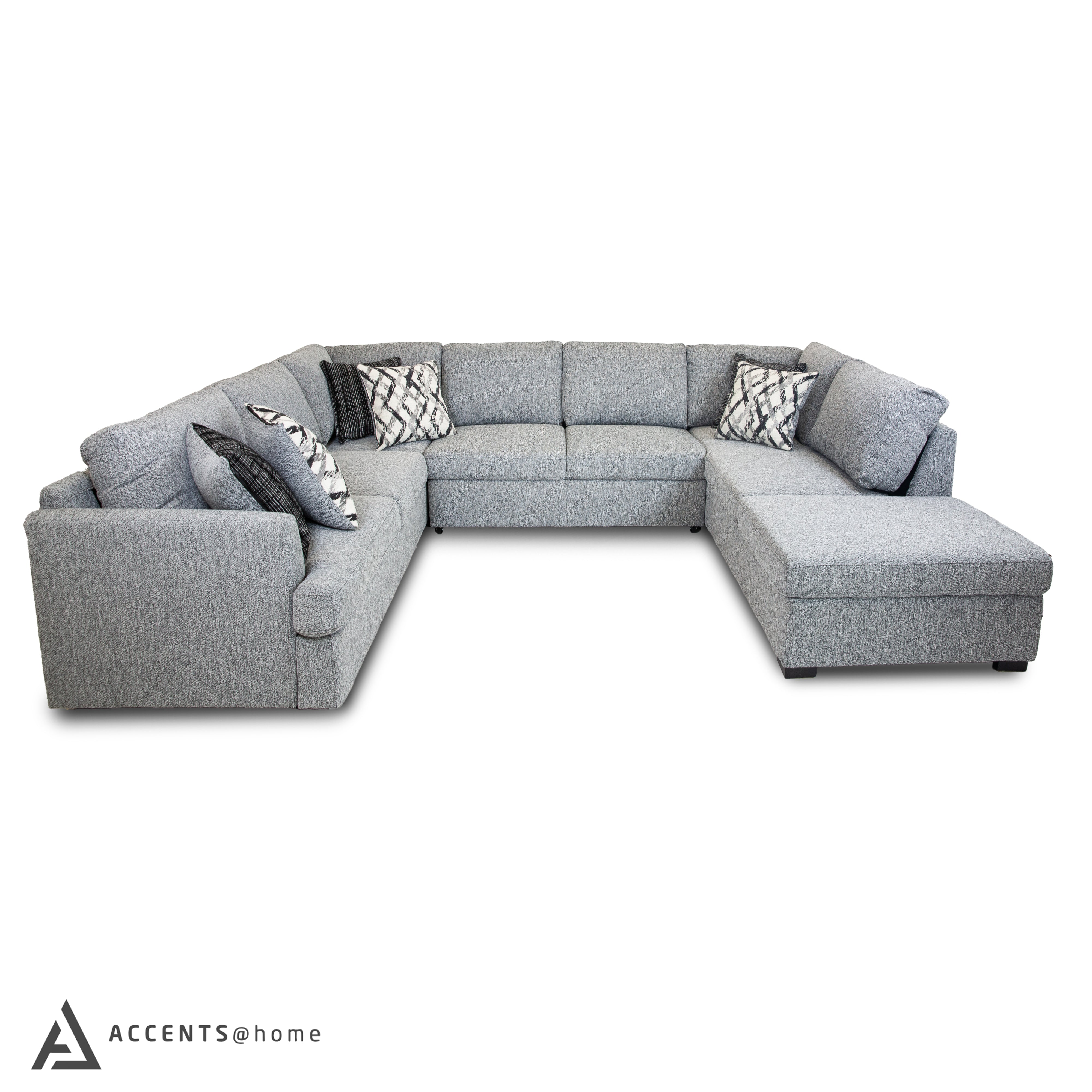 U shaped deals sectional with sleeper