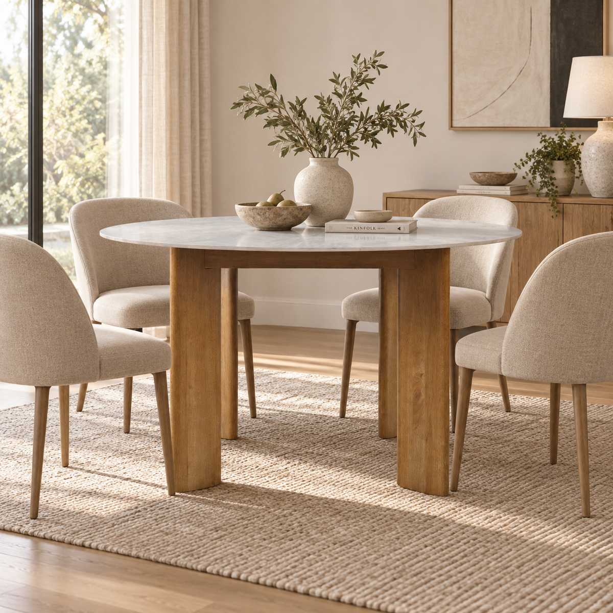 Sierrafina 47" Round Sable Stone Dining Table