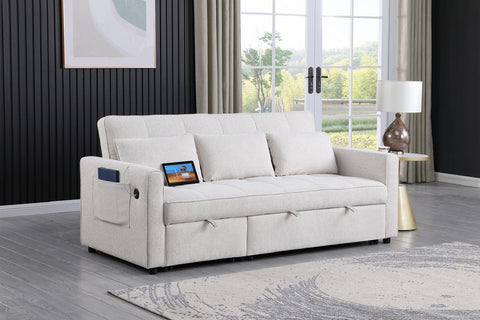 Skylar Sofa Sectional Sleeper - Abby Flax