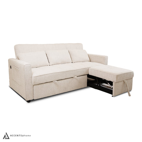 Skylar Sofa Sectional Sleeper - Eyelash