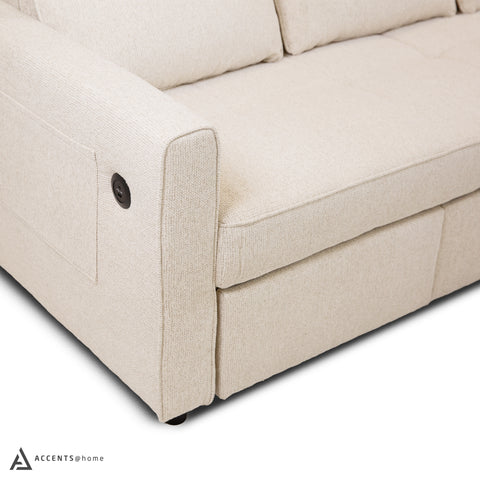 Skylar Sofa Sectional Sleeper - Abby Flax