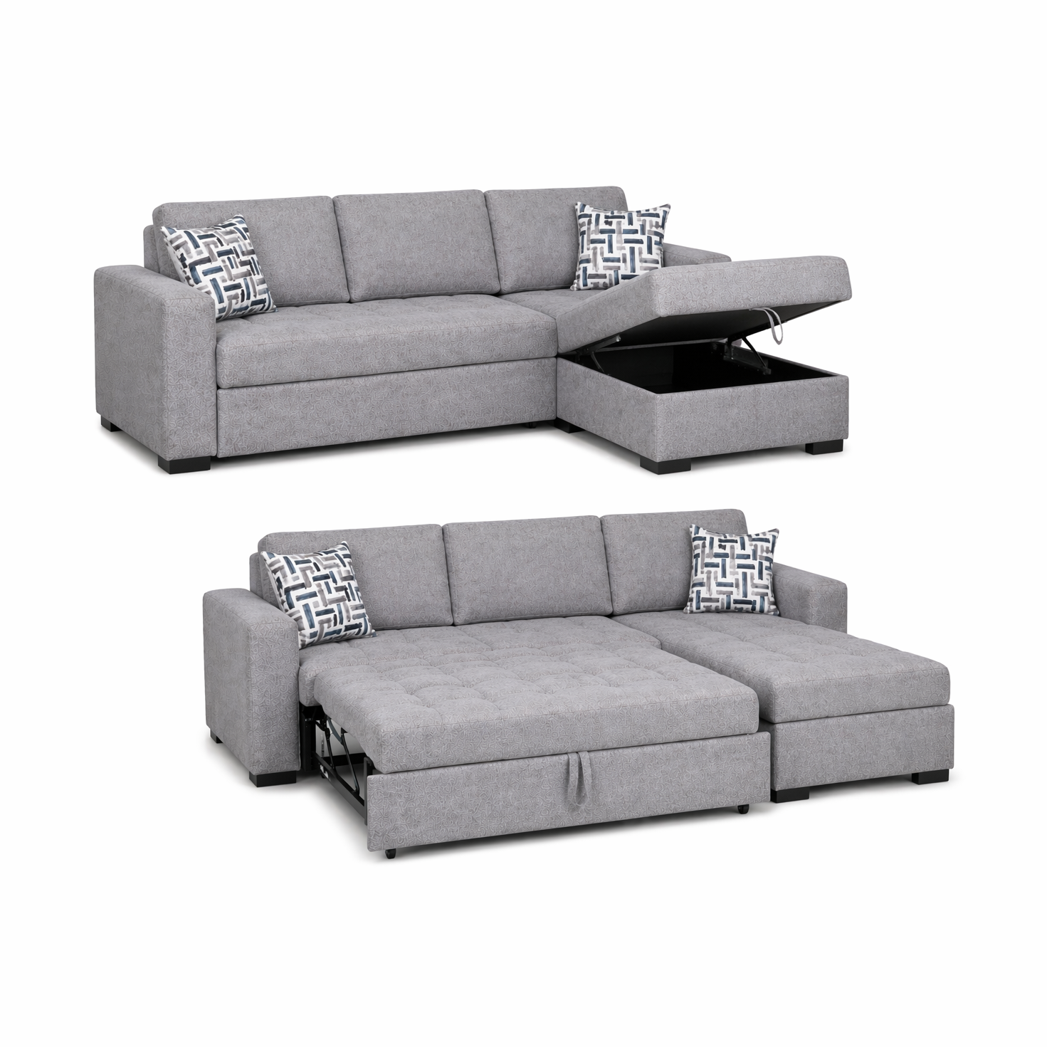 Sloane 2-Piece Pull Out Sleeper Sectional - Right Chaise