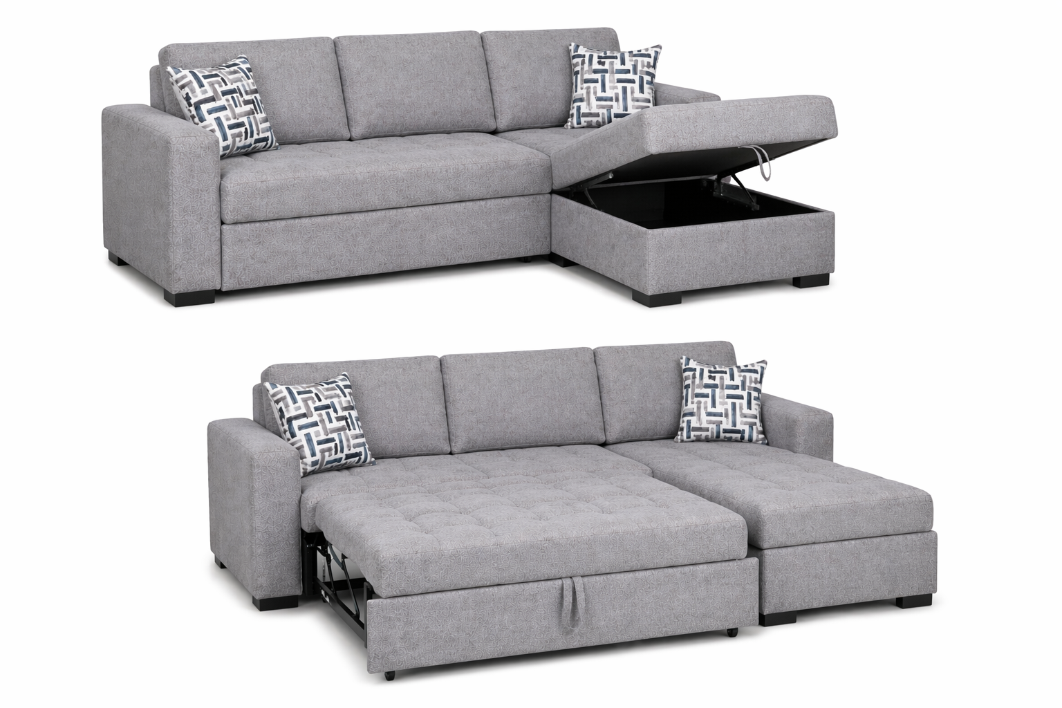Sloane 2-Piece Pull Out Sleeper Sectional - Right Chaise