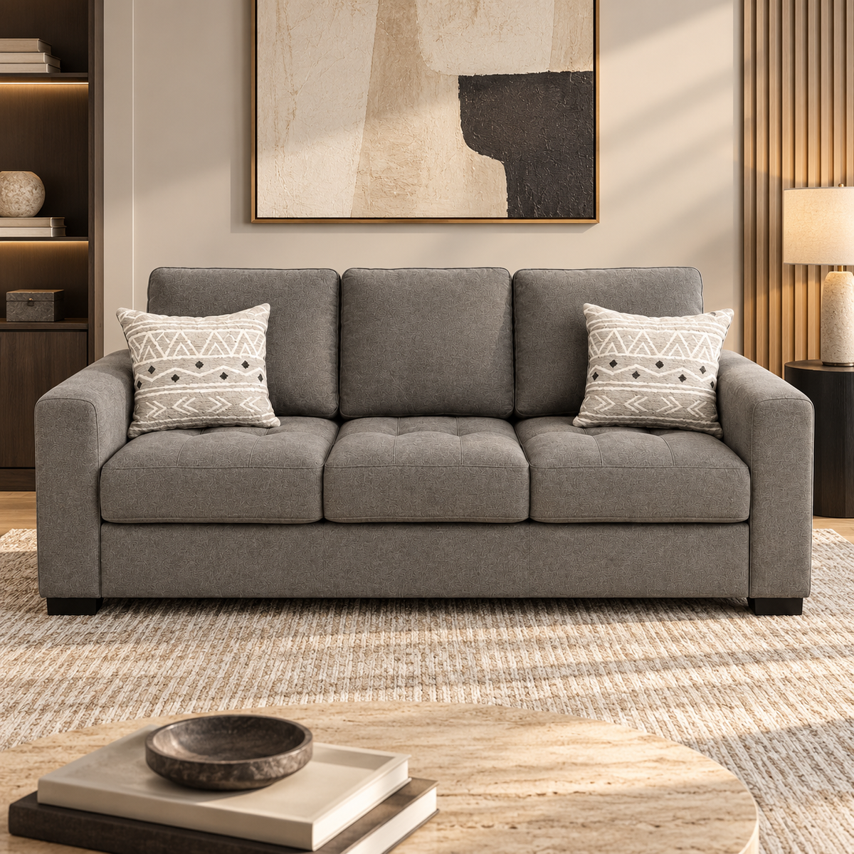 Sloane Pull-Out Sleeper Sofa with 2 Toss Pillows