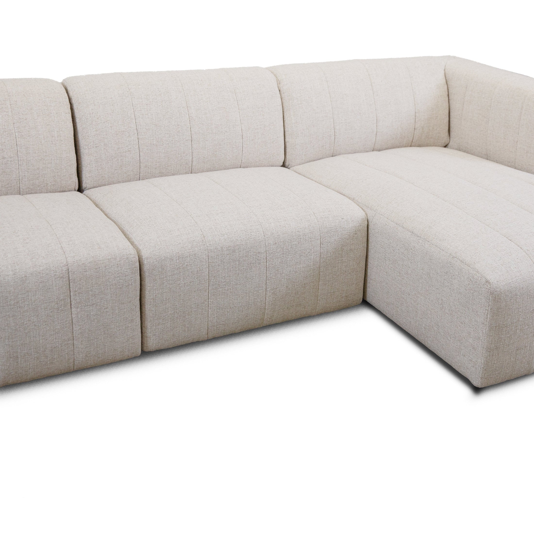 Lauriston Premium Fabric 3 PCs Sectional - Monique Beige