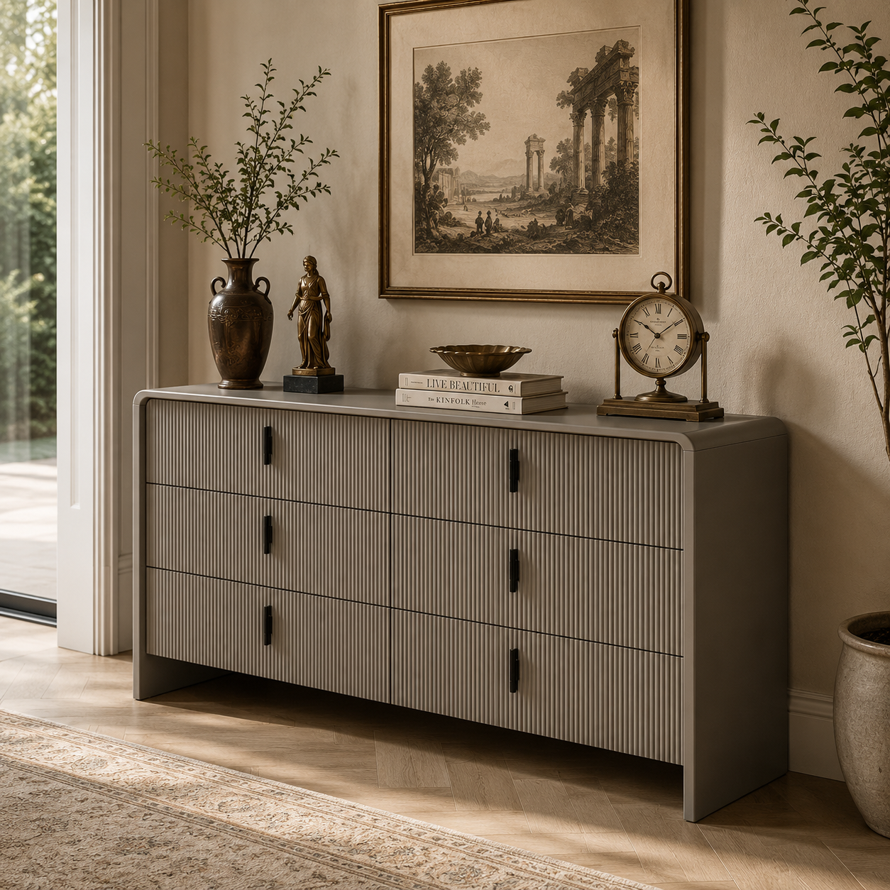 Sofia 6 Drawer Dresser - Beige
