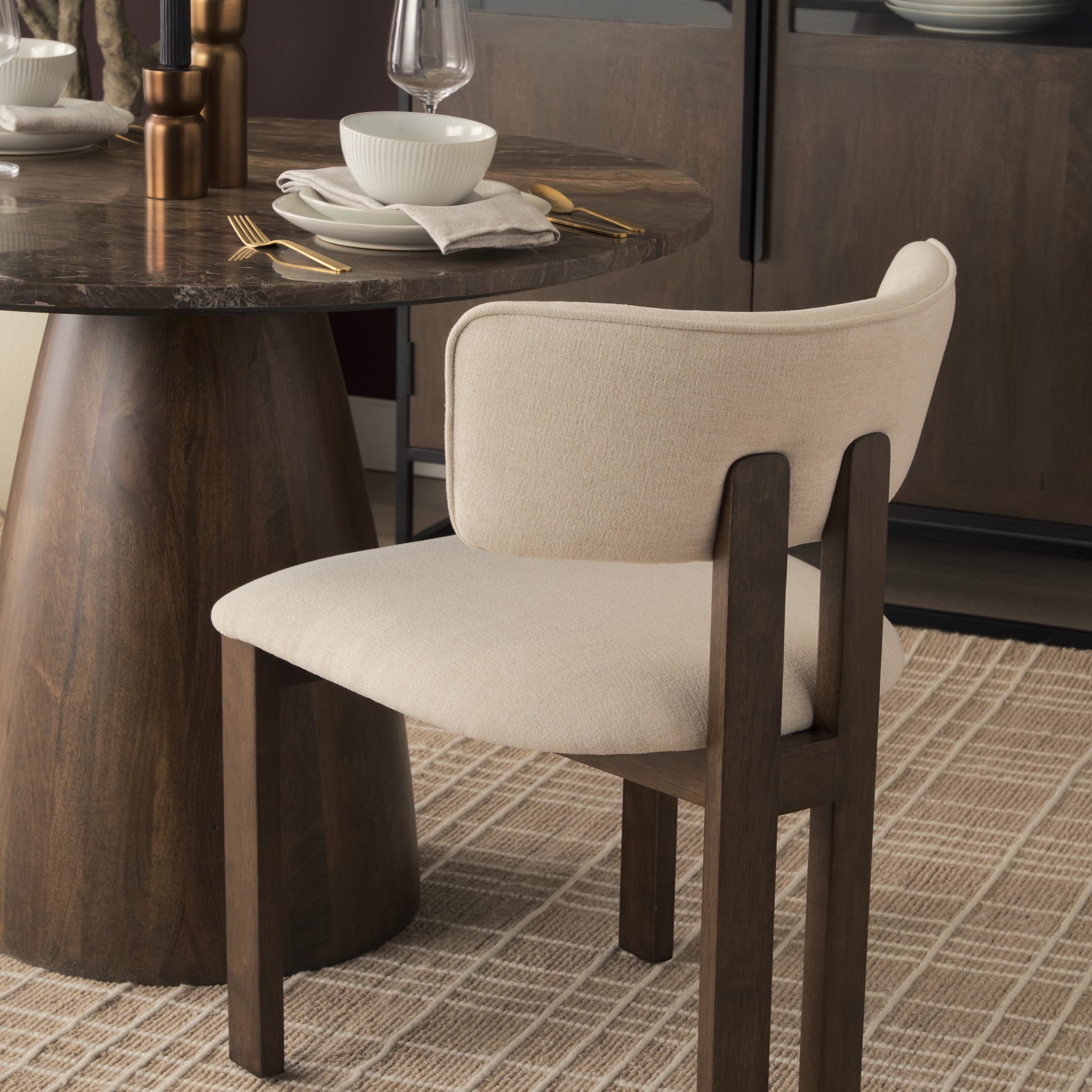 Soho Curved Tripod Frame Dining Chair