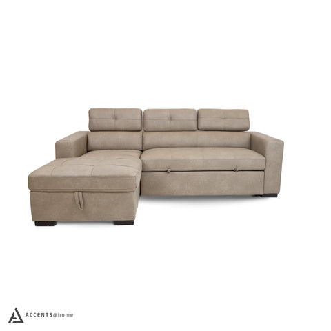 Soho Storage Sleeper Sectional - Steam