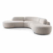 Sol Sculptural Curved Modular Sectional – Warm Ivory