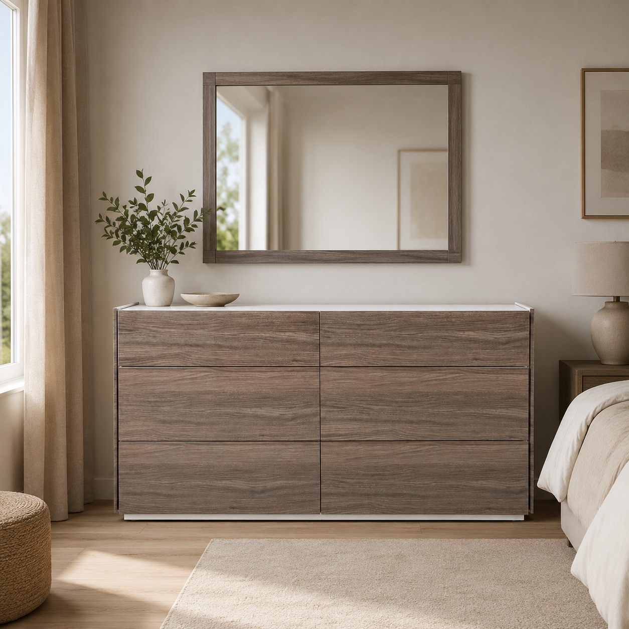 Soono Glossy Finish Bedroom Dresser