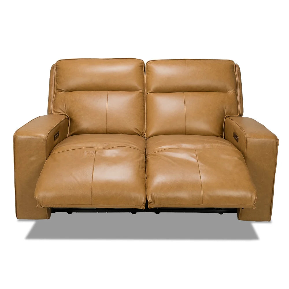 Sora Zero Gravity Power Reclining Leather Loveseat with Power Headrests