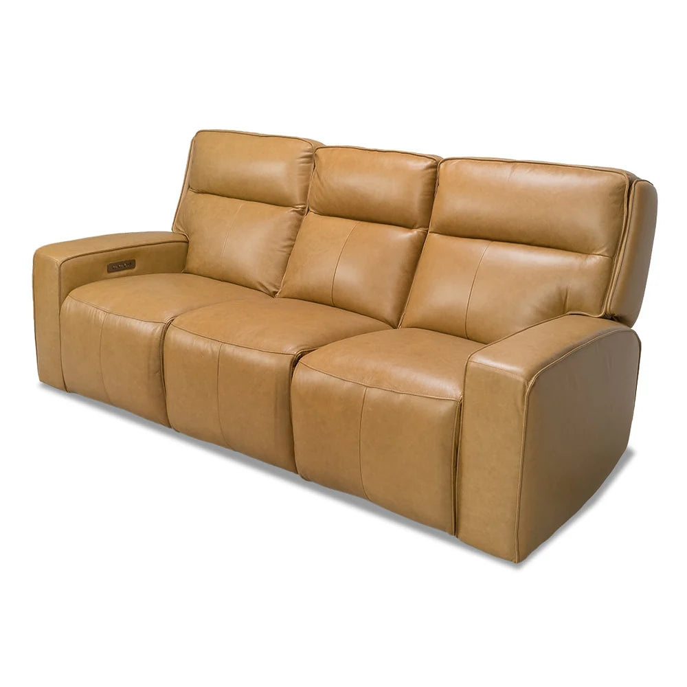 Sora Zero Gravity Power Reclining Leather Sofa with Power Headrests