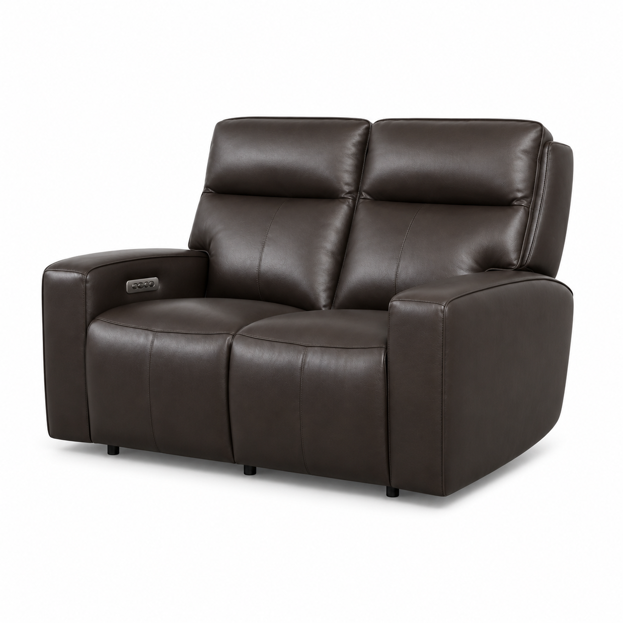 Sora Zero Gravity Power Reclining Leather Console Loveseat with Power Headrests & Soundbar