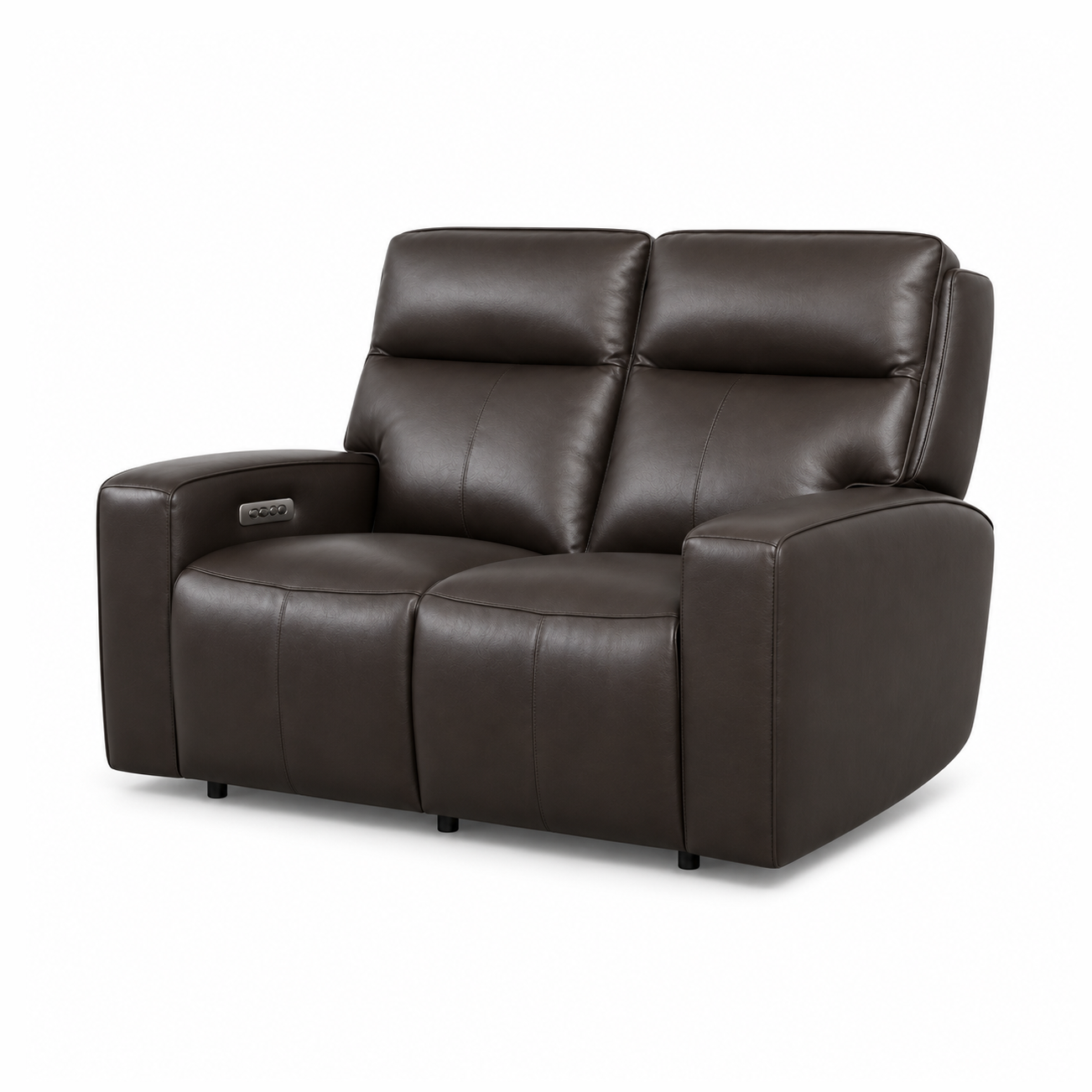 Sora Zero Gravity Power Reclining Leather Console Loveseat with Power Headrests & Soundbar