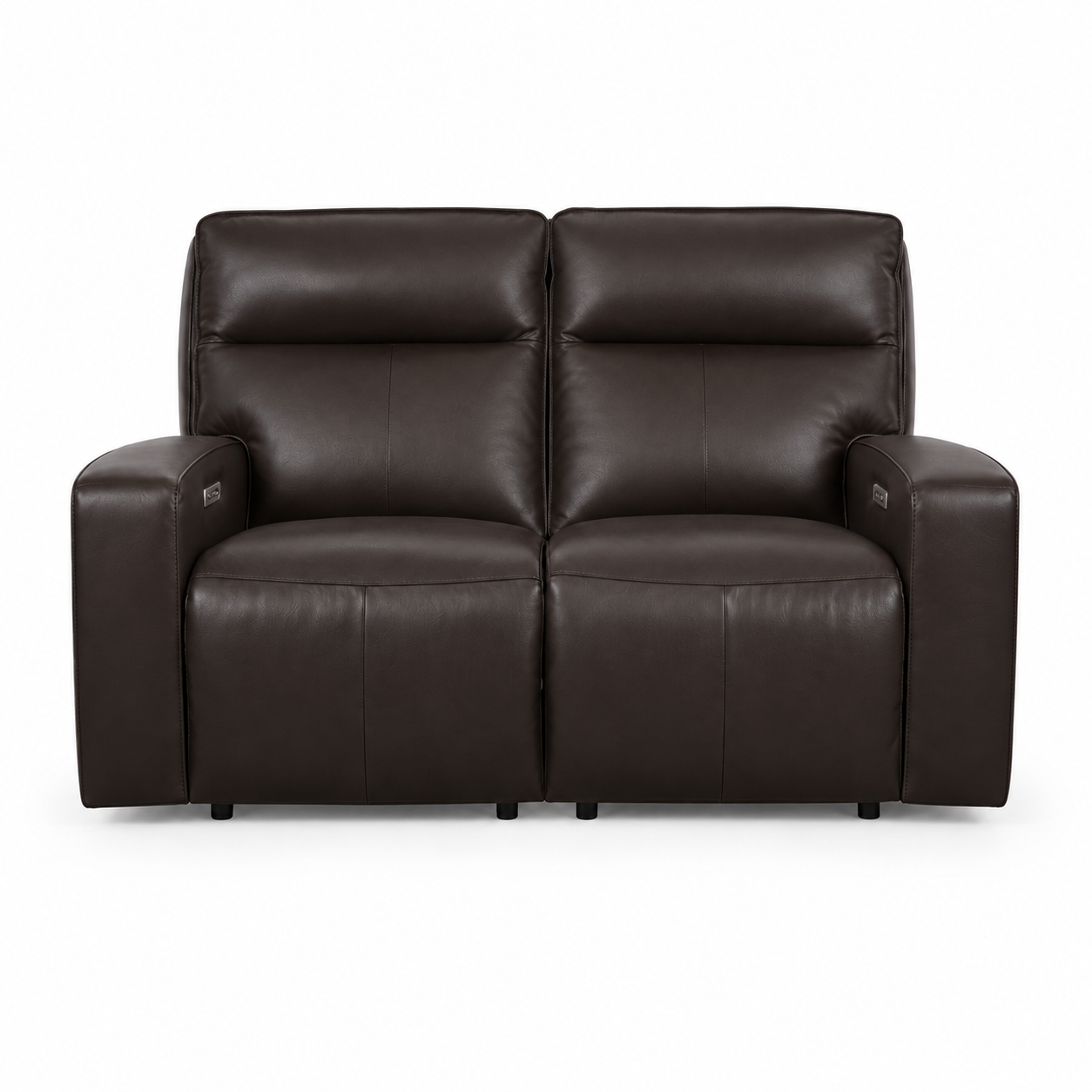 Sora Zero Gravity Power Reclining Leather Console Loveseat with Power Headrests & Soundbar