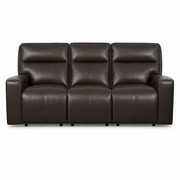 Sora Zero Gravity Power Reclining Leather Sofa with Power Headrests