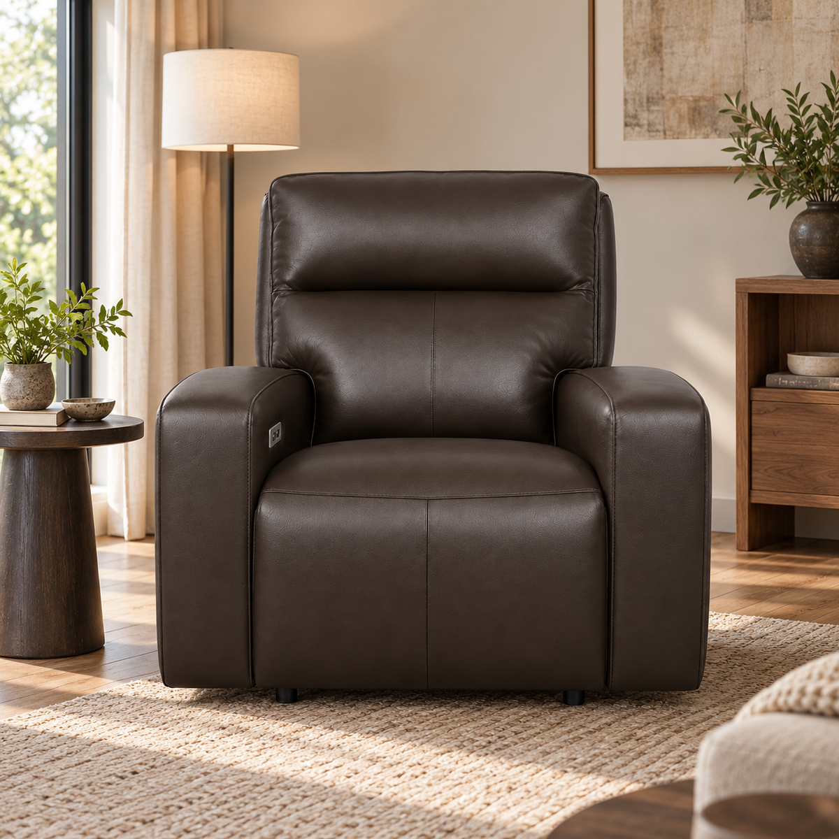 Sora Zero Gravity Power Reclining Leather Chair with Power Headrest
