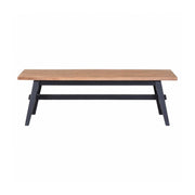 Sorella Dining Bench Sundried Wheat - Matte Black