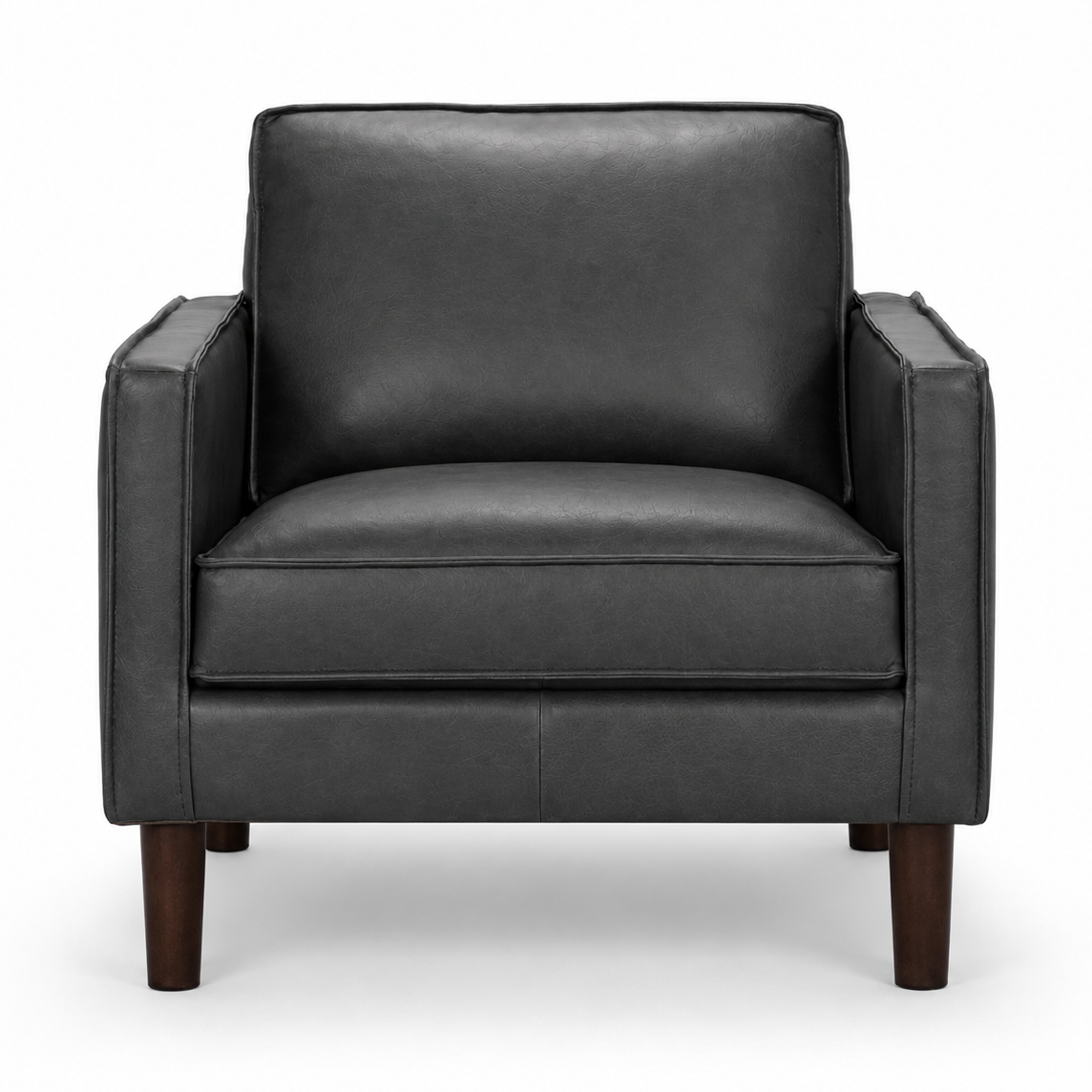 Soria Top-Grain Leather Accent Chair – Night
