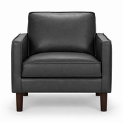 Soria Top-Grain Leather Accent Chair – Night