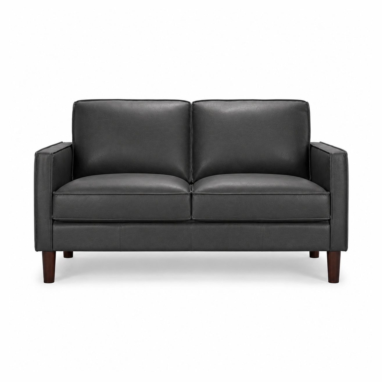 Soria Top-Grain Leather Loveseat – Night