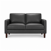 Soria Top-Grain Leather Loveseat – Night