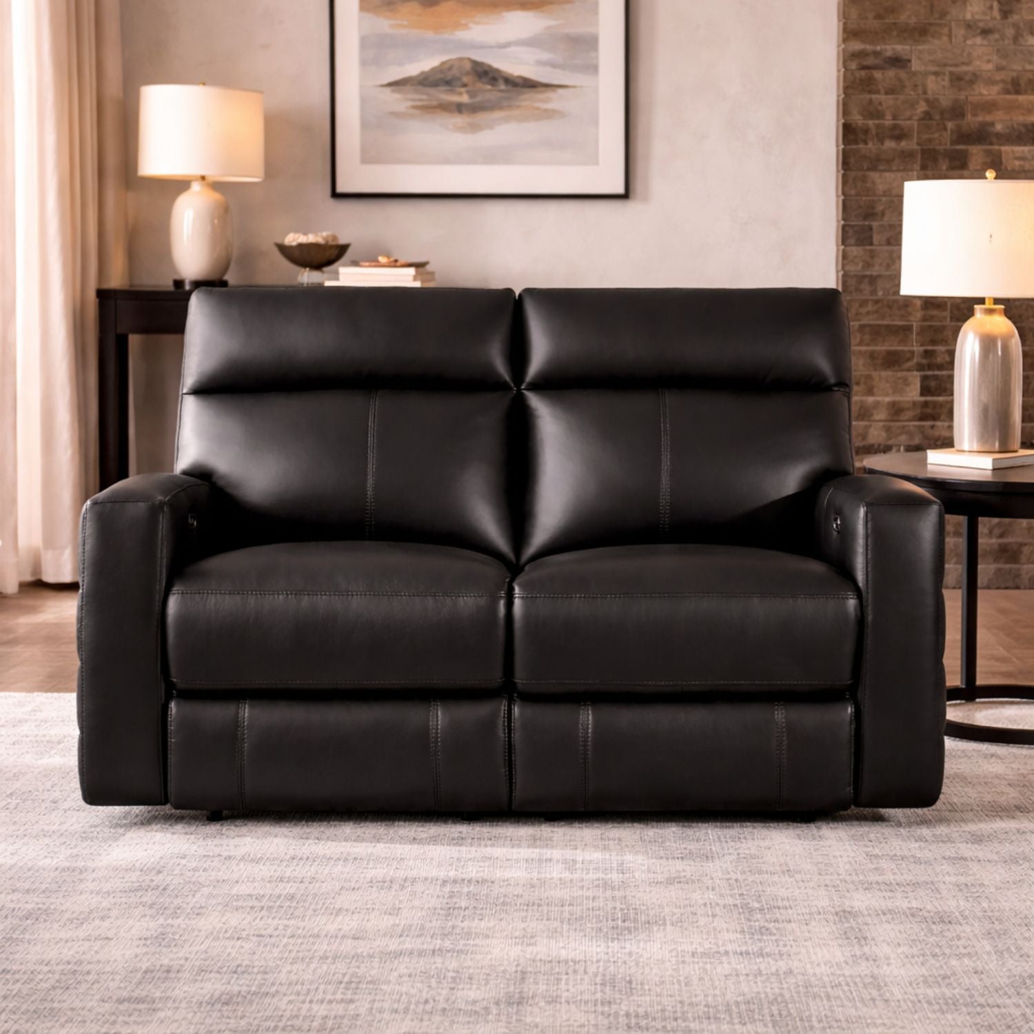 Suvi Top Grain Leather Power Reclining Loveseat