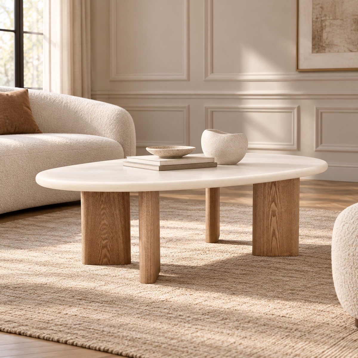 Sylina Coffee Table with Micro Cement Top