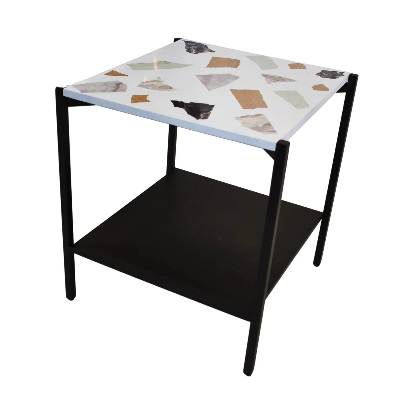 Cindale Side Table - White Mosaic