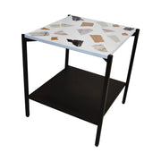 Cindale Side Table - White Mosaic