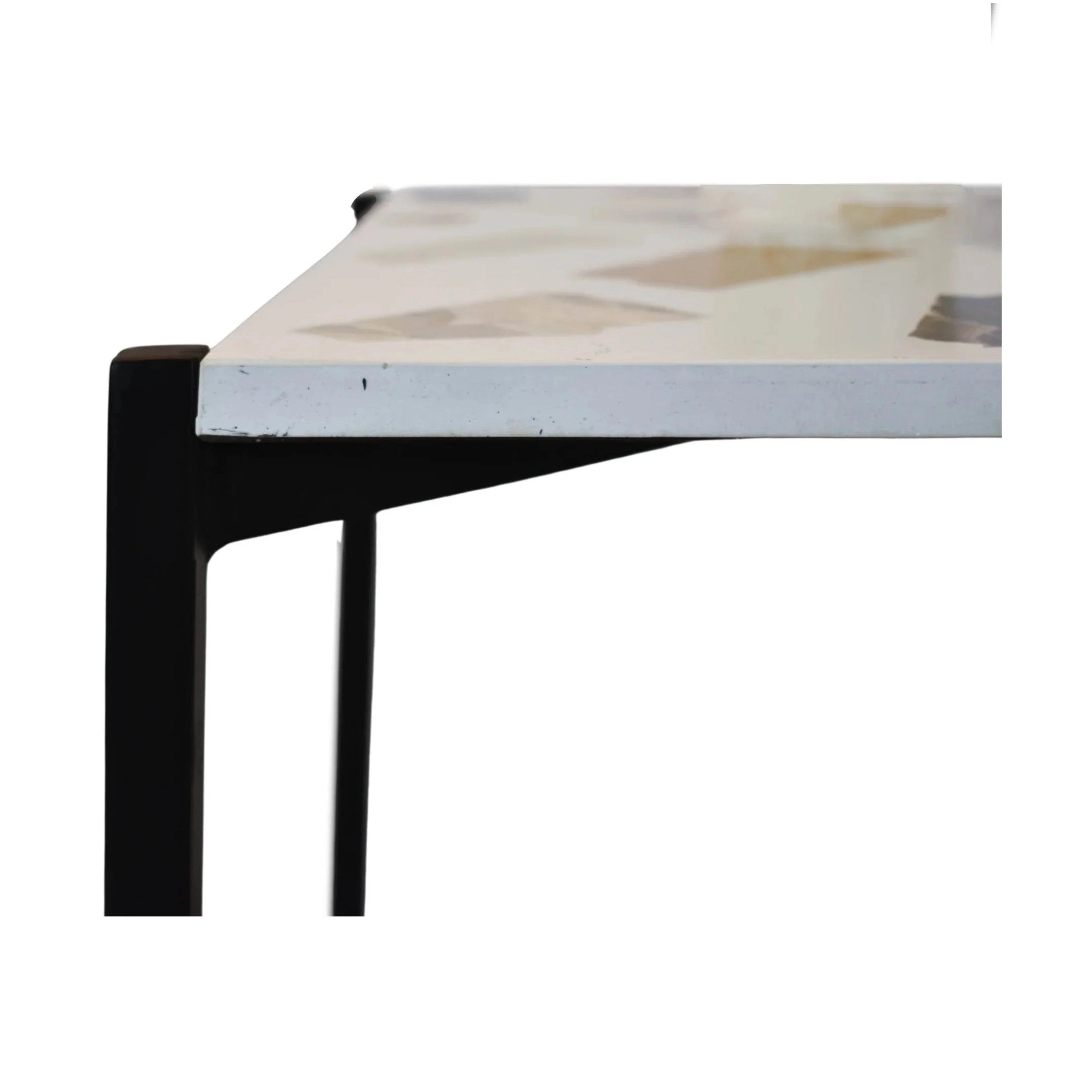Cindale Side Table - White Mosaic
