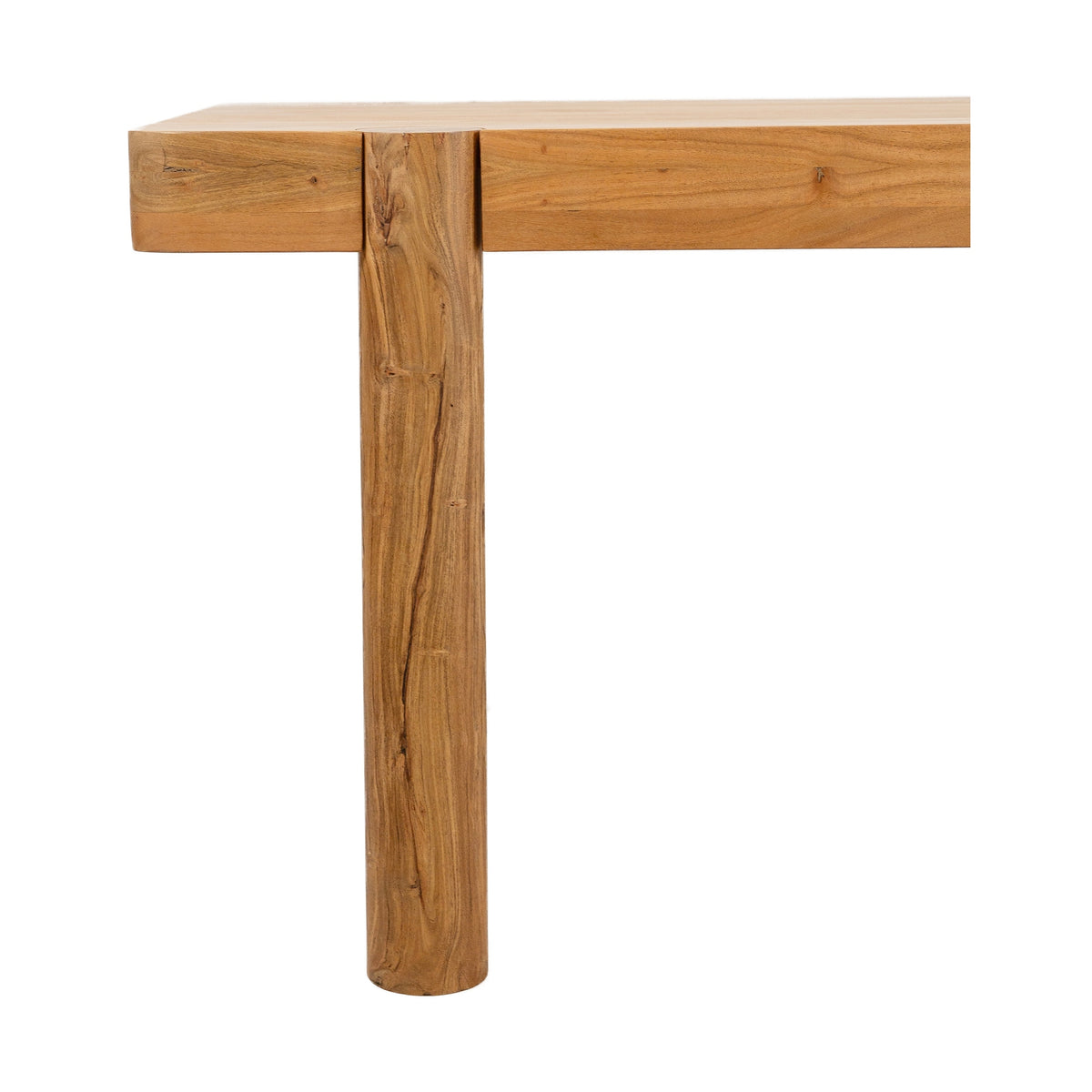 Haini Acacia Wood Round Leg Dining Table