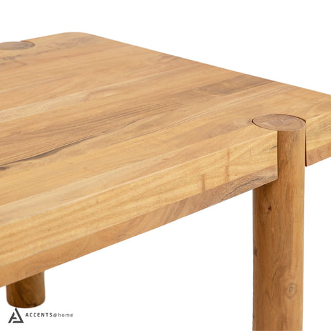 Haini Wooden Round Leg Dining Table