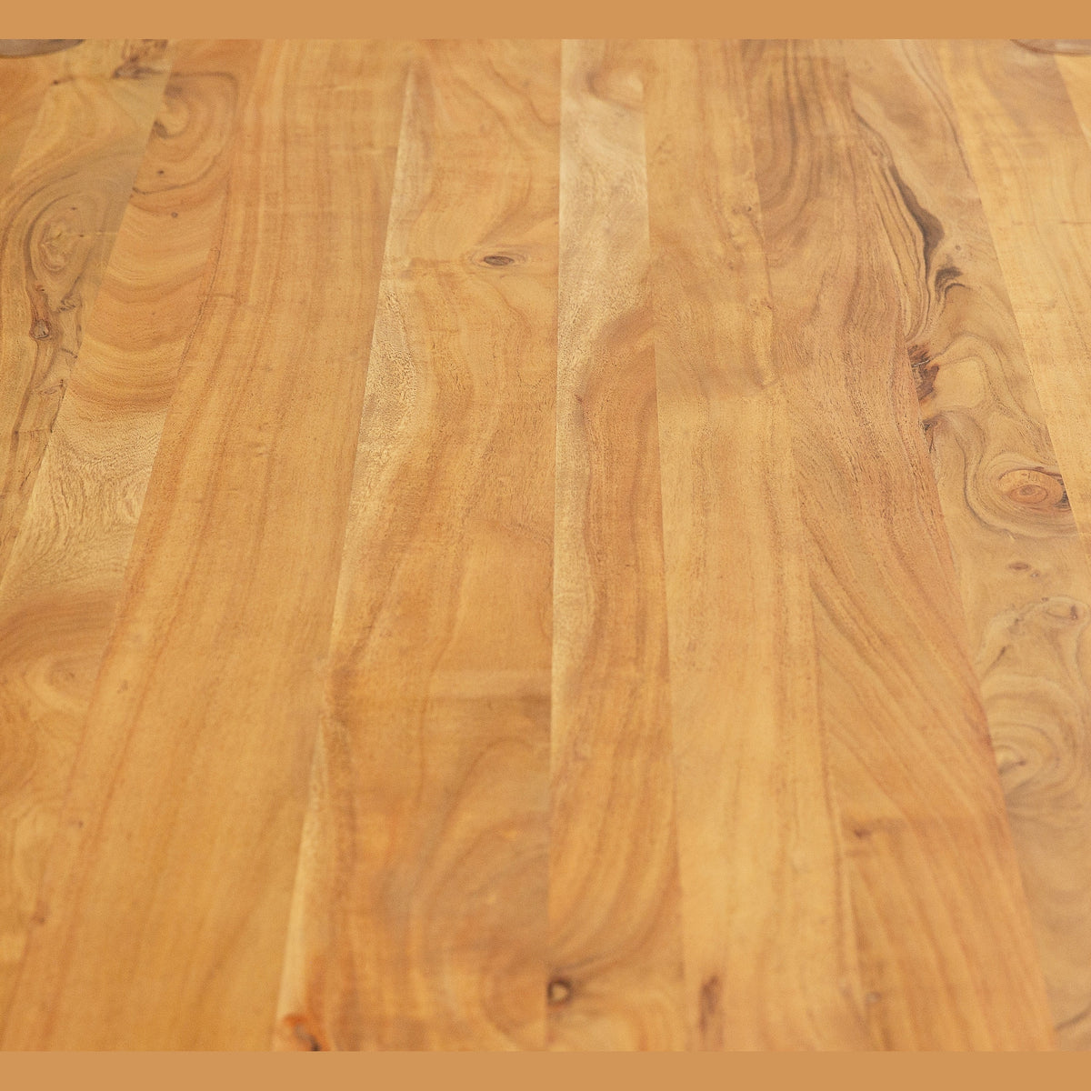 Haini Acacia Wood Round Leg Dining Table finish