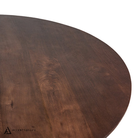 Catalina Solid Mango Wood Dining Table - Dark Brown