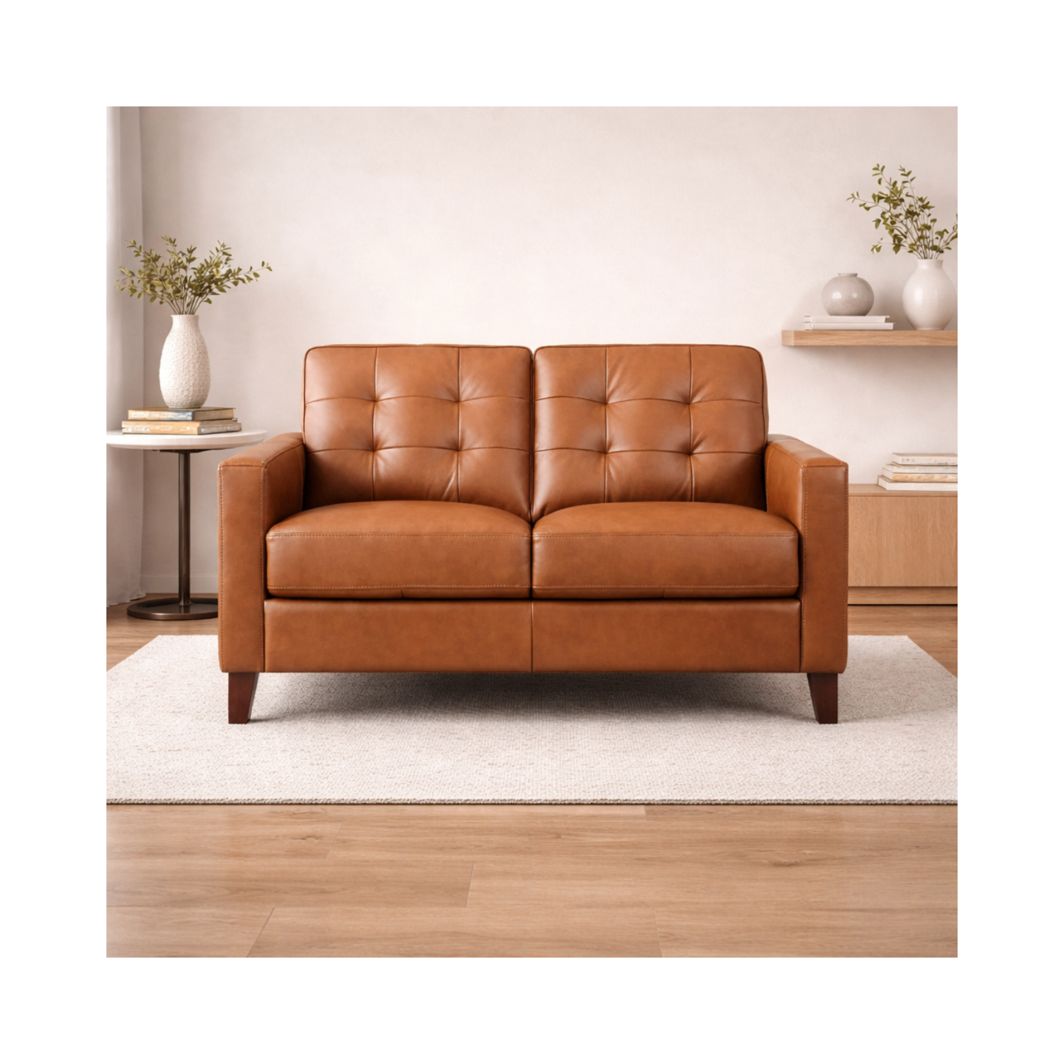 Tallon Genuine Leather Loveseat