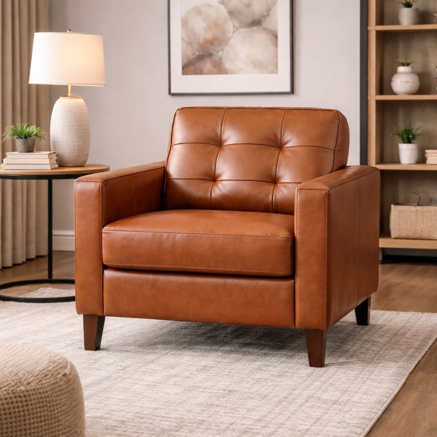 Tallon Leather Accent Chair