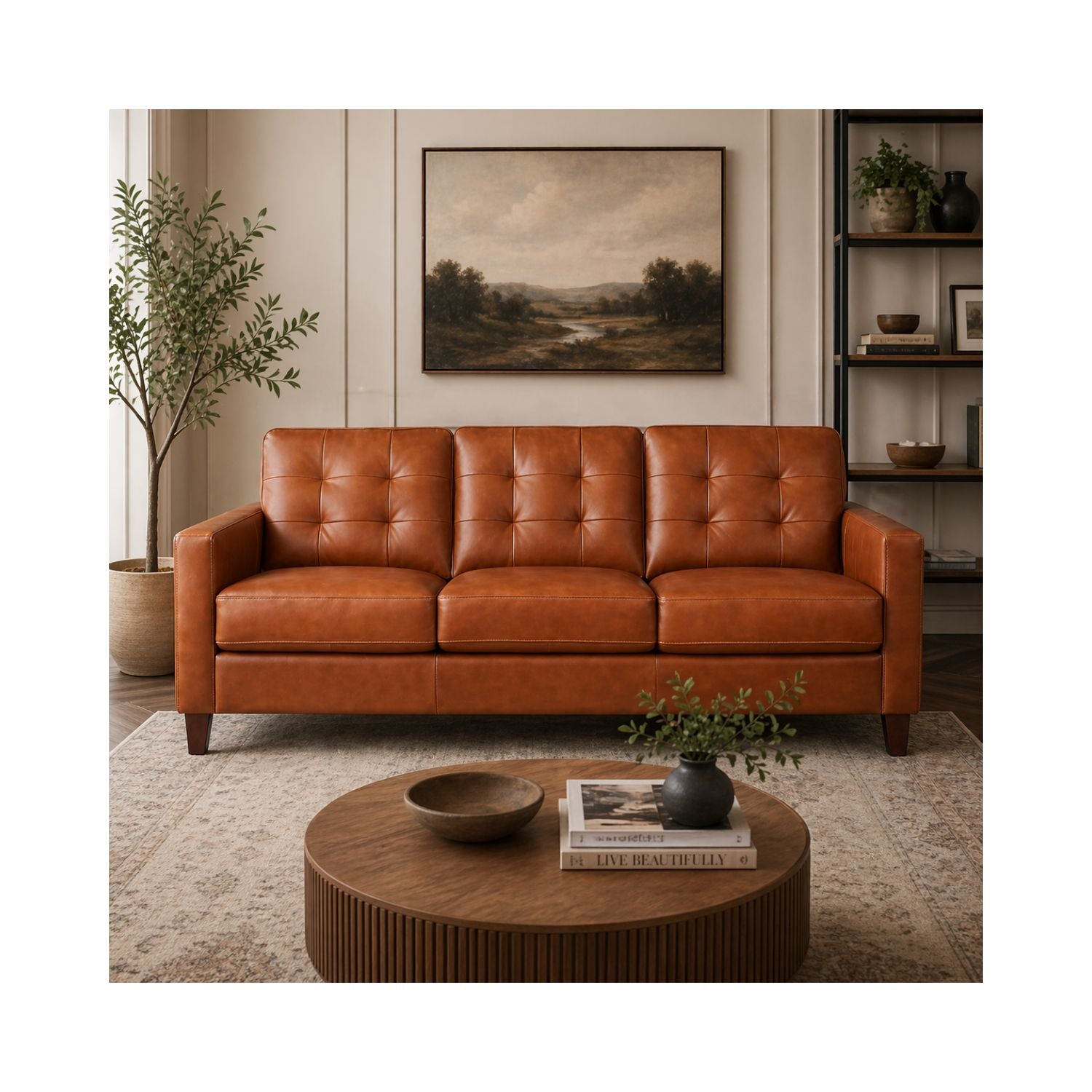 Tallon Leather Sofa