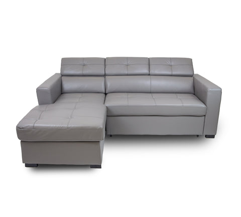 Randall Sleeper Sectional - Leather Gel - Tanner Dove