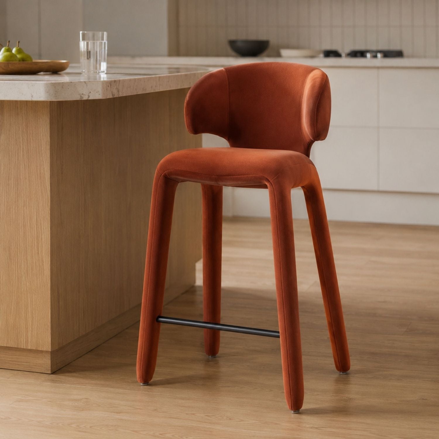 Tessa Modern Counter Chair - Fully Upholstered Comfort