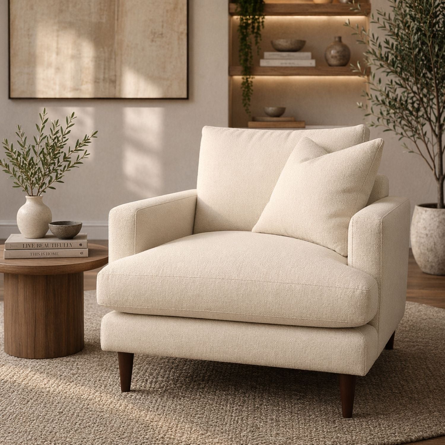 Thessalyn Club Chair - Beach Alabaster