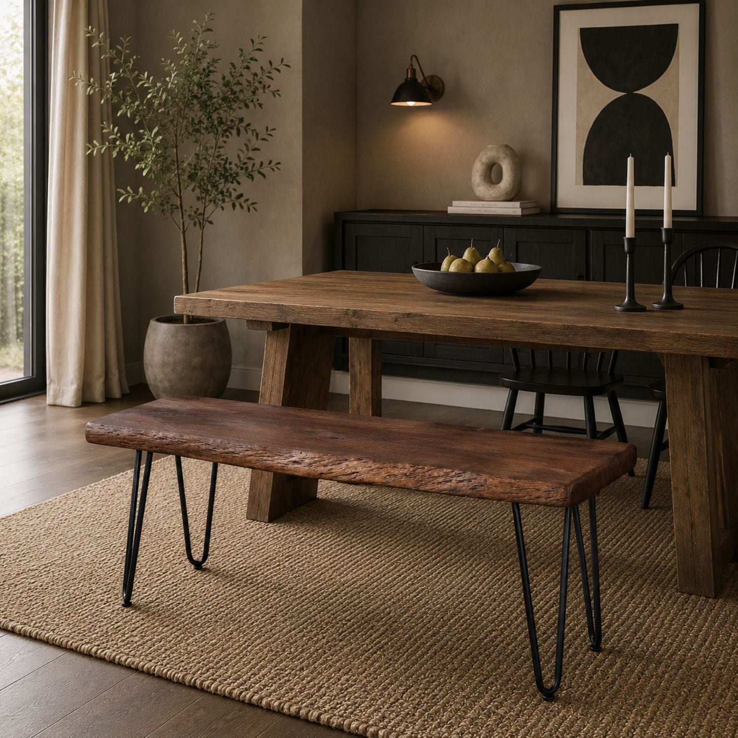 Torvis Bench - Matte Brown